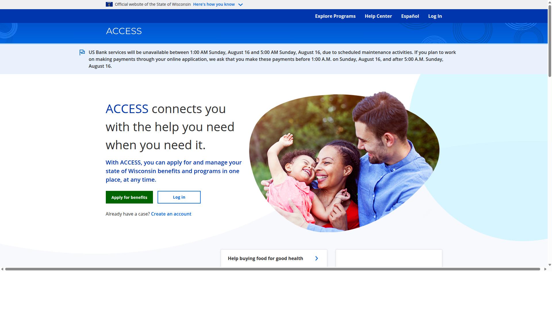 Medicai for Mobile Access website